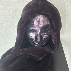 Source Unknown Black Faux Fur Scarf